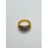 925 Sterling Silver Gold Plated Marcasite Ring Size 8