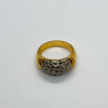 925 Sterling Silver Gold Plated Marcasite Ring Size 8