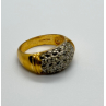 925 Sterling Silver Gold Plated Marcasite Ring Size 8