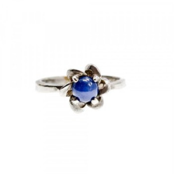 925 Sterling Silver Star Sapphire Ring Size 5.5