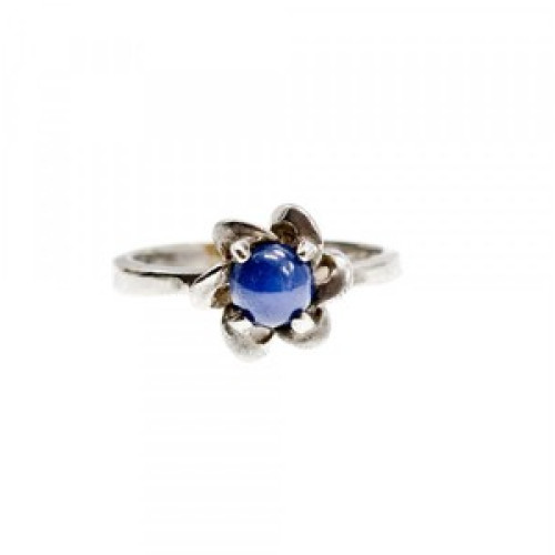 925 Sterling Silver Star Sapphire Ring Size 5.5