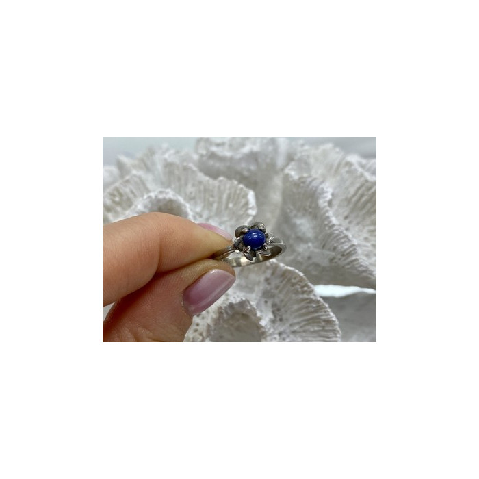 925 Sterling Silver Star Sapphire Ring Size 5.5