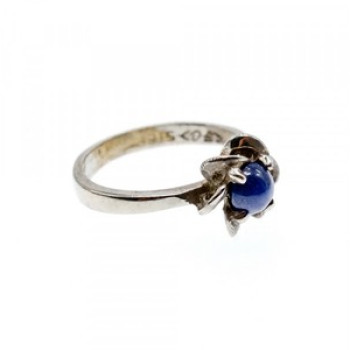 925 Sterling Silver Star Sapphire Ring Size 5.5