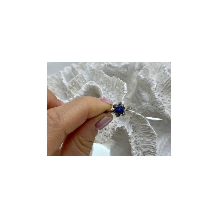 925 Sterling Silver Star Sapphire Ring Size 5.5