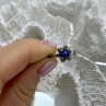 925 Sterling Silver Star Sapphire Ring Size 5.5
