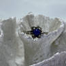 925 Sterling Silver Star Sapphire Ring Size 5.5
