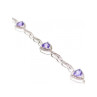 925 Sterling Silver Purple Tourmaline Bracelet