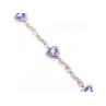 925 Sterling Silver Purple Tourmaline Bracelet