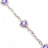 925 Sterling Silver Purple Tourmaline Bracelet