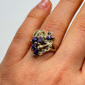925 Sterling Silver Amethyst & Marcasite Ring Size 6