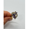 925 Sterling Silver Amethyst & Marcasite Ring Size 6