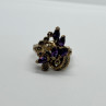 925 Sterling Silver Amethyst & Marcasite Ring Size 6