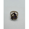 925 Sterling Silver Amethyst & Marcasite Ring Size 6