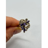 925 Sterling Silver Amethyst & Marcasite Ring Size 6