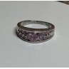 925 Sterling Silver Pink Topaz Ring Size 6
