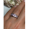 925 Sterling Silver Pink Topaz Ring Size 6