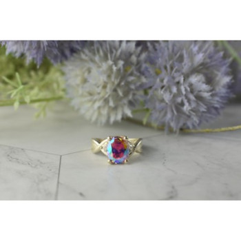 925 Sterling Silver Mystic CZ Ring Size 7.25