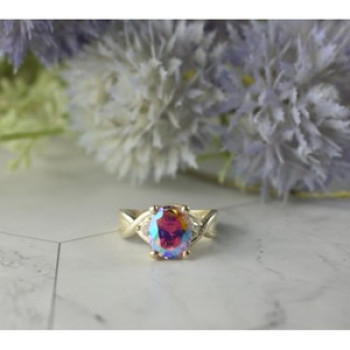 925 Sterling Silver Mystic CZ Ring Size 7.25