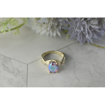 925 Sterling Silver Mystic CZ Ring Size 7.25