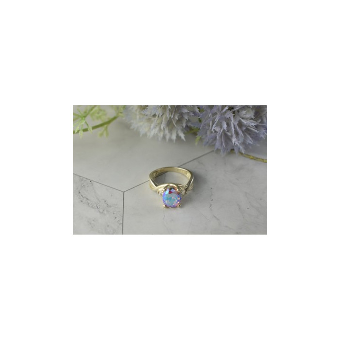 925 Sterling Silver Mystic CZ Ring Size 7.25