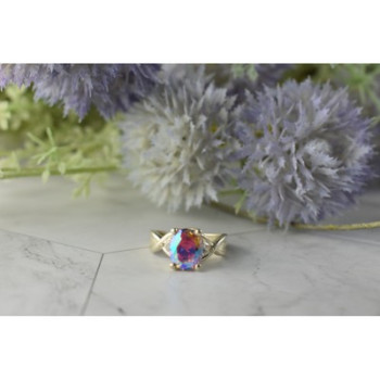 925 Sterling Silver Mystic CZ Ring Size 7.25