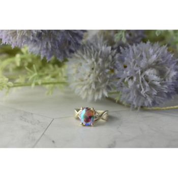 925 Sterling Silver Mystic CZ Ring Size 7.25