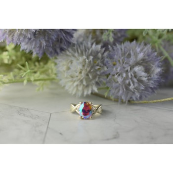 925 Sterling Silver Mystic CZ Ring Size 7.25