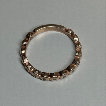 925 Sterling Silver Gold Plated CZ Ring Size 7