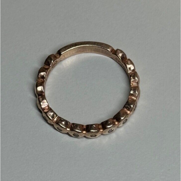 925 Sterling Silver Gold Plated CZ Ring Size 7