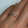 925 Sterling Silver Gold Plated CZ Ring Size 7