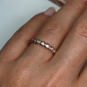 925 Sterling Silver Gold Plated CZ Ring Size 7