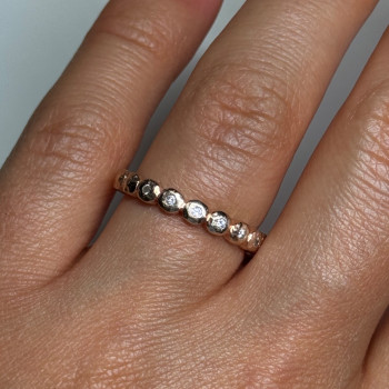 925 Sterling Silver Gold Plated CZ Ring Size 7