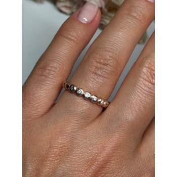 925 Sterling Silver Gold Plated CZ Ring Size 7