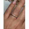 925 Sterling Silver Gold Plated CZ Ring Size 7