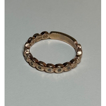 925 Sterling Silver Gold Plated CZ Ring Size 7