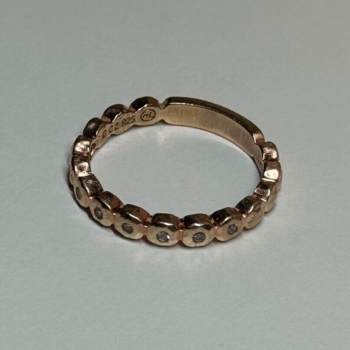 925 Sterling Silver Gold Plated CZ Ring Size 7