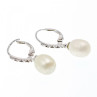 925 Sterling Silver Pearls & CZ Earrings