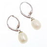 925 Sterling Silver Pearls & CZ Earrings