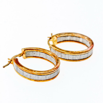 925 Sterling Silver Gold Plated Hoop Earrings