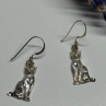 925 Sterling Silver Cats Earrings
