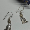925 Sterling Silver Cats Earrings