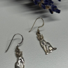 925 Sterling Silver Cats Earrings