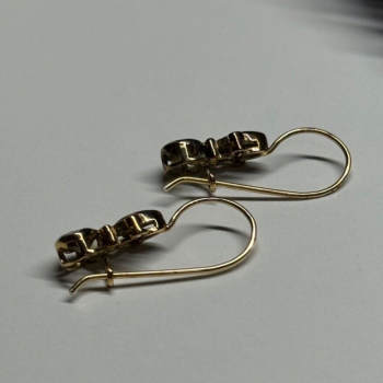 925 Sterling Silver Gold Plated CZ Earrings