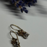 925 Sterling Silver Gold Plated CZ Earrings