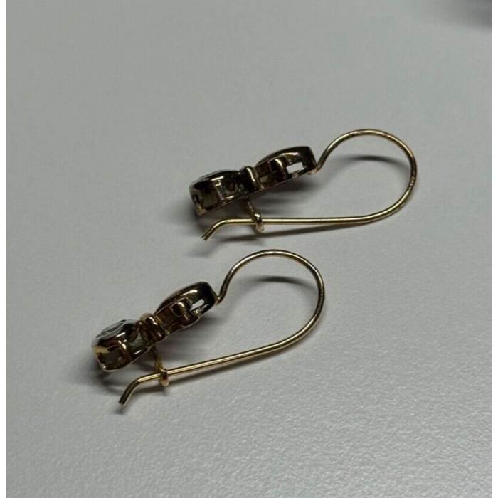 925 Sterling Silver Gold Plated CZ Earrings