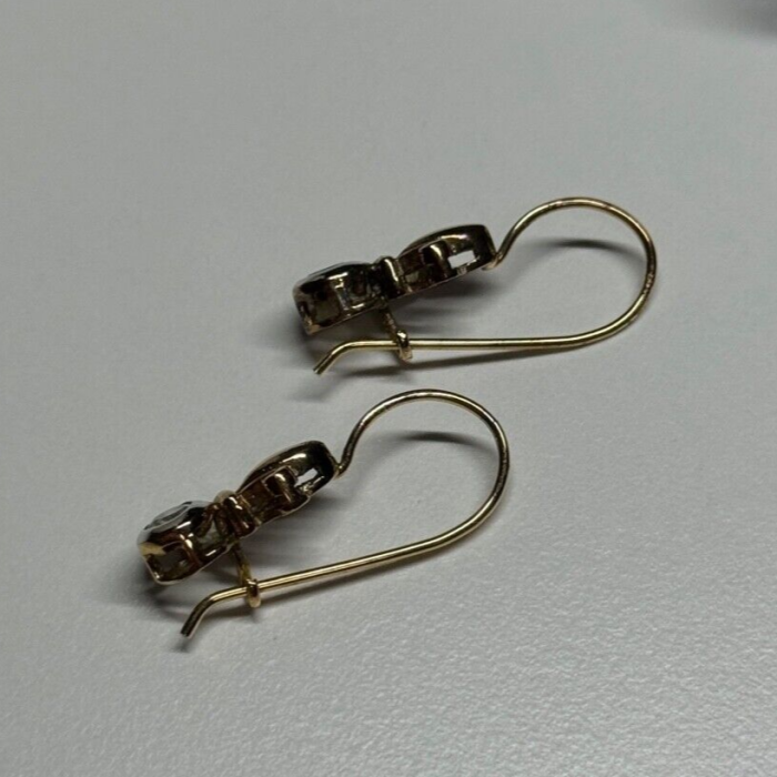 925 Sterling Silver Gold Plated CZ Earrings