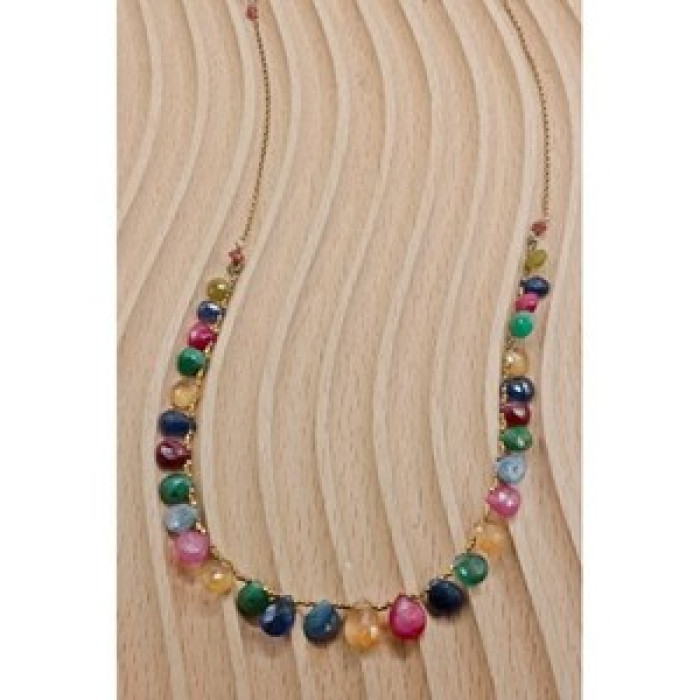 925 Sterling Silver Gold Plated Agates 