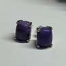 925 Sterling Silver Agate Earrings