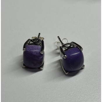 925 Sterling Silver Agate Earrings