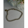 925 Sterling Silver 14k Yellow Gold Heart Italy Bracelet Length 7